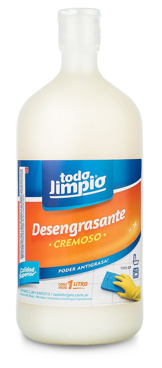 Desengrasante cremoso tipo CF fragancia Limón x 1 litro