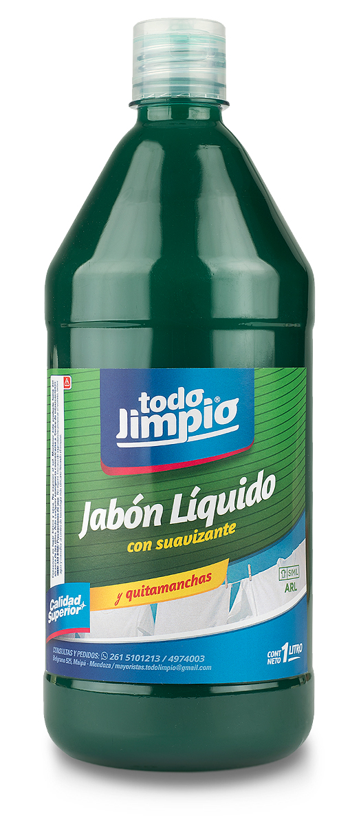 Jabón líquido para ropa ultra perfumado c/ quitamanchas AR c/ suavizante x 1 litro