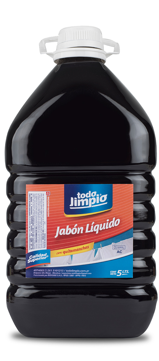 Jabón líquido para ropa ultra perfumado c/ quitamanchas AC x 5 litros