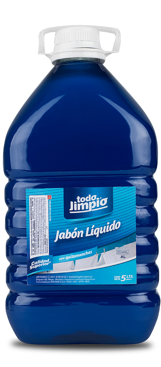 Jabón líquido para ropa ultra perfumado c/ quitamanchas AL x 5 litros