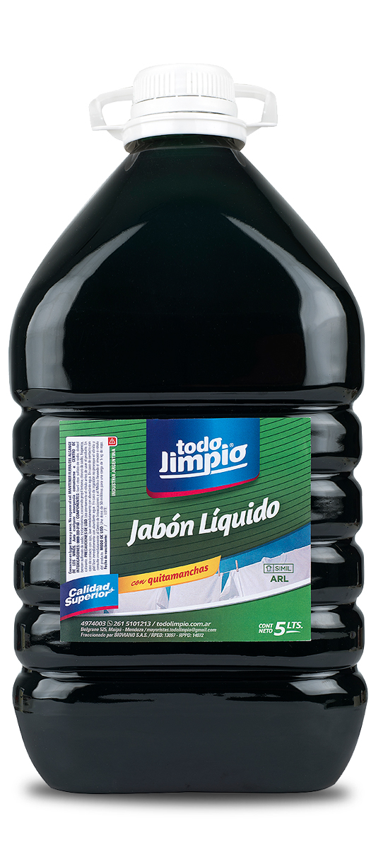 Jabón líquido para ropa ultra perfumado c/ quitamanchas AR x 5 litros