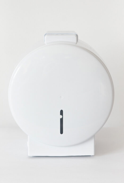 dispenser para papel higienico blanco
